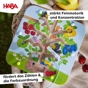 HABA Magnetic Game Orchard - Labirint cu pix si bile magnetice, favorizeaza numararea si potrivirea culorilor, jucarii din lemn de la 2 ani - 1306083001 - Img 4