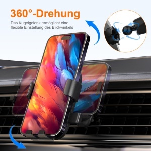 Halter auto pentru telefon GRIFEMA GD520, compatibil 4.7-7 inch, rotatie 360 - Img 5