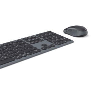 Hama Keyboard Mouse Set, wireless (Multi-Device 2.4GHz prin receptor USB + 2x Bluetooth pentru PC, laptop, tableta, raza de actiune de 10 m, aspect QWERTZ german, fara zgomot de clic, functioneaza cu baterie) negru - Img 7