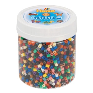 Hama Perlen 209-67 Set 3000 Perle Midi 5mm 22 Culori Activitati Creative pentru Familie
