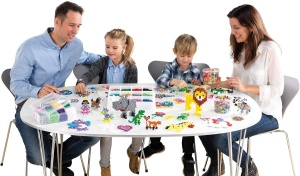 Hama Perlen Set 3000 bucati Mosaik si Arta Creativa Culoare Pruna - Img 2