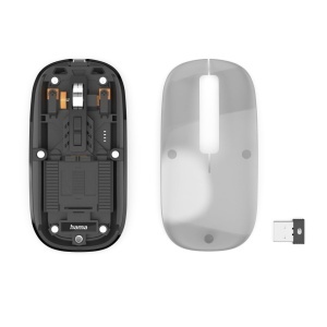 Hama WM-600 Mouse Wireless Transparent Multi Device Bluetooth si RF - Img 5