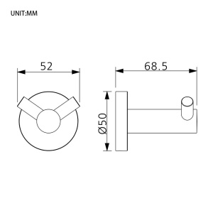 Hanger pentru prosoape GRIFEMA IBIZA-G30105 din alama, finisaj cromat - Img 2