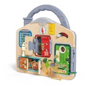 Hape Joc Tactil cu Lacate si Chei Lemn Montessori Dezvoltare Motricitate