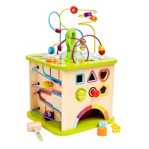 Hape Motorikwurfel Kleine Tierchen Joc Montessori din Lemn pentru Copii 1 ani