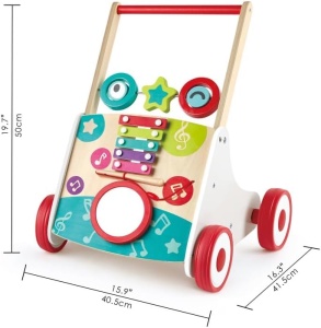 Hape Musik Lauflernwagen - Carucior din lemn cu instrumente muzicale reglabil pentru copii de la 10 luni - Img 3