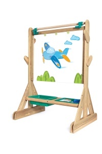 Hape Outdoor Staffelei Tabla de desen pentru copii din lemn rezistent la intemperii