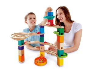 Hape Quadrilla Cliffhanger Murmelbahn din lemn STEM 94 piese - Img 3