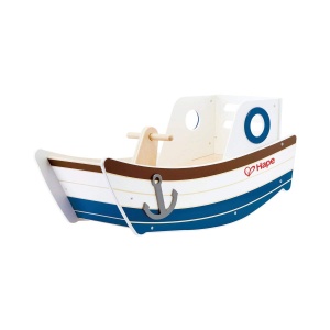 Hape Wellenschaukler Jucarie Balansoar din Lemn pentru Copii 12 Luni Design Barca Greutate Max 50kg - Img 1