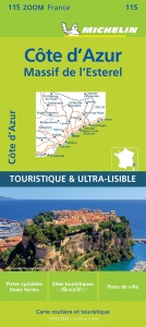 Harta Michelin Cote dAzur - Esterelmassiv 1100.000, Culoare Galbena, Design Unic
