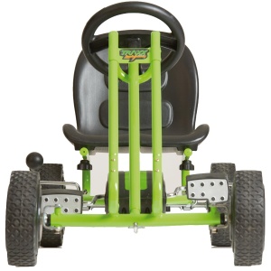 hauck Go-Kart Lightning pentru copii de la 4 ani pana la 50 kg dimensiunea corpului 90-110 cm, masina cu pedale cu frana de mana, scaun reglabil, treapta inainte si marsarier, actionare cu pedale (verde) - Img 5