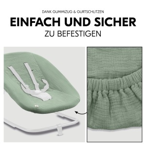 Hauck Husa pentru Babywippe Highchair Bouncer Eco Bumbac Sage Lavabila 60degC - Img 5