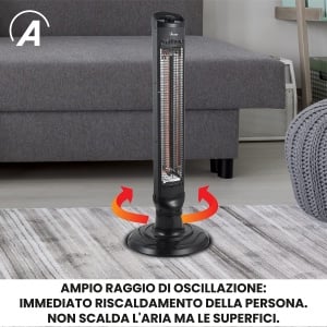 Heater cu infrarosu Ardes CAIO, 4001000 W, oscilatie automata, metal - Img 6
