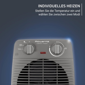 Heizluft Compact Rowenta SO2212F0, 2 Puteri, Termostat, Gri - Img 6