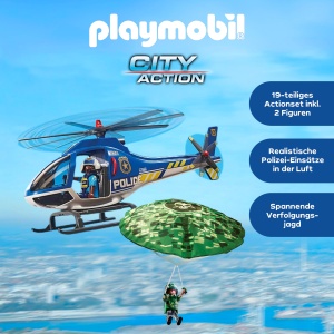 Helicopter de Politie PLAYMOBIL 70569 cu 19 piese, pentru copii de la 4 ani - Img 3