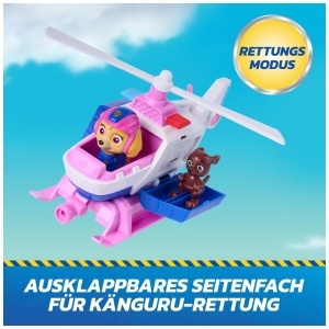 Helicopter de salvare PAW PATROL Skye cu figurine, 15 cm, cu mecanism de retragere - Img 3