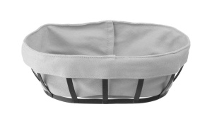 HENDI Cos de paine oval 250x160x75mm metal gri si bumbac lavabil