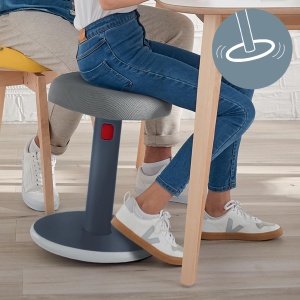 Hocker Ergonomic Leitz Active, Inaltime Ajustabila 46-79 cm, Culoare Gri - Img 2