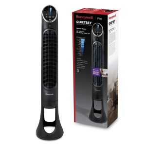 Honeywell QuietSet Tower (8 setari de viteza, oscilatie de 80deg, functie de temporizator, telecomanda, optiuni de reglare a intensitatii luminoase) HYF290