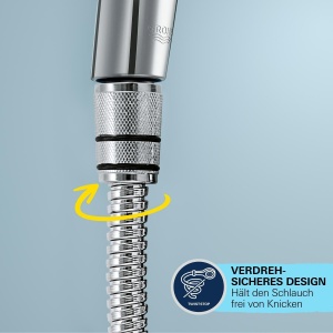 Hose de dus GROHE Vitalioflex, 1,75m, metal, crom, rezistent la caldura - Img 5