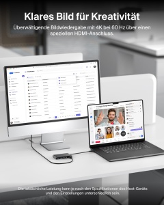Hub USB-C Belkin 5-in-1, HDMI 4K 60Hz, 100W Power Delivery, Gri - Img 4