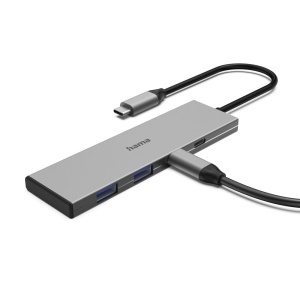 Hub USB C Hama 4 porturi, 2x USB A, 1x USB C, 10 Gbits, aluminiu - Img 4