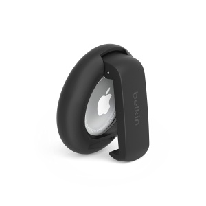Husa AirTag Belkin cu Clip, Protectie Antisoc, Culoare Negru