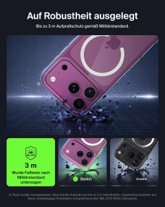 Husa Clear Belkin pentru iPhone 18 Pro, Nano-Titan, rezistenta la socuri - Img 3