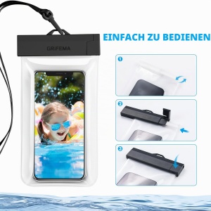 Husa de Telefon Waterproof GRIFEMA, 2 Bucati, IPX8, Compatibila cu Telefoane de pana la 8,2 Inch - Img 5
