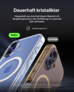 Husa iPhone 16 Belkin SheerForce, transparenta, MagSafe, rezistenta la socuri - Img 6