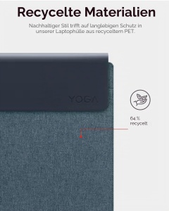 Husa Laptop Lenovo Yoga 14,5 inch, Magnet, Slim, Culoare Tidal Teal - Img 5
