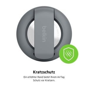 Husa pentru AirTag Belkin cu Clip, Protectie Anti-Zgarieturi, Gri Inchis - Img 7