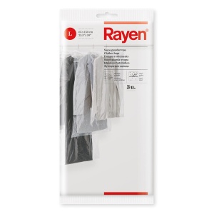 Husa pentru Haine Rayen 6047, Set 3 Buc, Transparent, 65 x 150 cm
