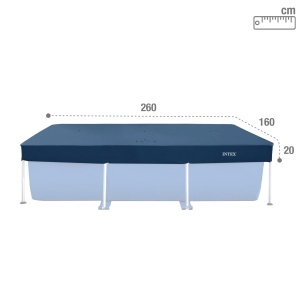 Husa pentru piscina Intex 2,6 m x 1,6 m cu prindere si gauri de drenaj - Img 4