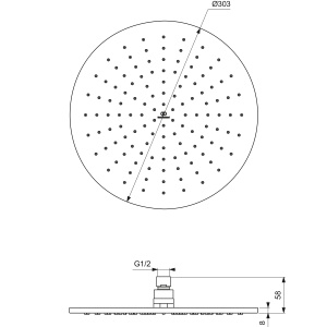 Ideal Standard A5803XG Dus cu cap idealrain 300x300mm - Img 8