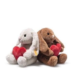 Iepuras de plus Steiff Hoppie Hase 16cm, culoare maro, cu inimioara - Img 5