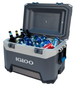 IGLOO Cooler BMX 52 albastru, stabil Thermobox 49 L, cutie izolata pentru camping, timp liber si munca - Img 5