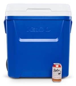 Igloo Passive Cooler Laguna 60 albastru, 56 litri, cutie izolata cu roti si maner telescopic pentru camping, petrecere a timpului liber si festivaluri - Img 2