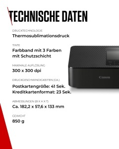 Imprimanta foto Canon SELPHY CP1500, wireless, compacta, neagra - Img 8