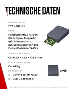 Imprimanta foto portabila Canon SELPHY QX20, tiparire termica, acumulator integrat - Img 6