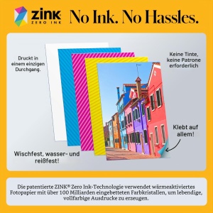 Imprimanta foto portabila KODAK Step - ZINK 2x3, Bluetooth, roz - Img 5