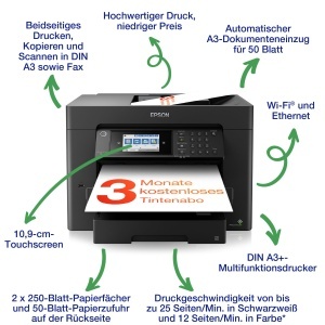 Imprimanta multifunctionala Epson WorkForce WF-7840DTWF A3 Duplex WiFi NFC - Img 2