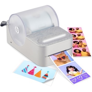 Imprimanta portabila HP Sprocket Panorama gri tehnologie ZINK fara cerneala