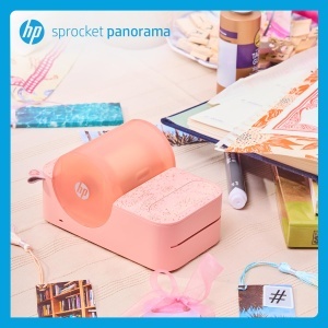 Imprimanta portabila HP Sprocket Panorama Roz ZINK Zero Ink hartie autoadeziva 2 inch - Img 8