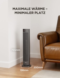 Incalzitor ceramic Midea NTH20-22GR 2000W termostat reglabil timer 24h gri - Img 9