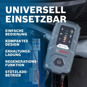 Incarcator auto Bosch C70 10A functie regenerare compatibil 12V24V - Img 6