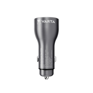 Incarcator auto VARTA 45 W, 2 porturi, design din aluminiu