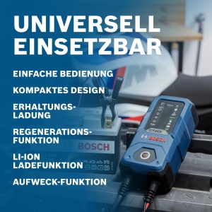 Incarcator baterii auto Bosch C40-Li, 5A, pentru 6V12V, rezistent la apa IP65 - Img 6