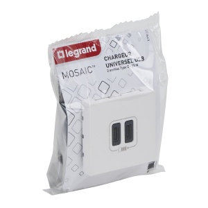Incarcator dual USB Legrand 99427 Tip C 3A 2 module, alb - Img 3