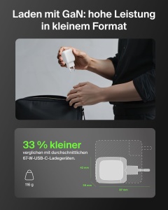 Incarcator rapid Belkin BoostCharge Pro 67W cu 2 porturi USB-C, GaN - Img 3